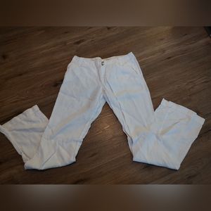 Women's White Linen Pants